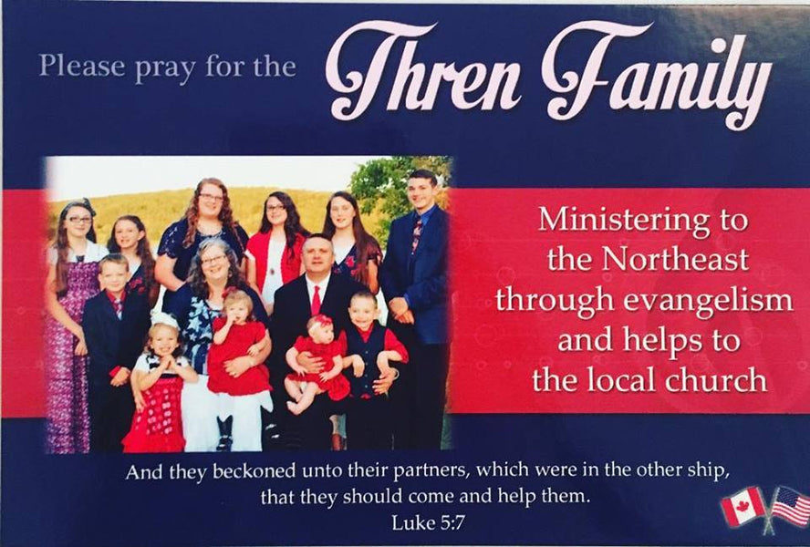 THREN FAMILY PRAYER LETTER- MARK THREN FAMILY